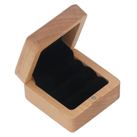 Porte-bagues Coeur En Bois D'olivier - Mini Présentoir à Bagues - Marron