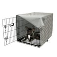 thumbnail image 5 of Sacred Geometry Dog Crate Cover, Trellis Art Pattern of Circles Overlapping Internal Flowers, Easy to Use Pet Kennel Cover Small Dogs Puppies Kittens, 7 Sizes, Eggshell and Charcoal Grey, by Ambesonne, 5 of 6