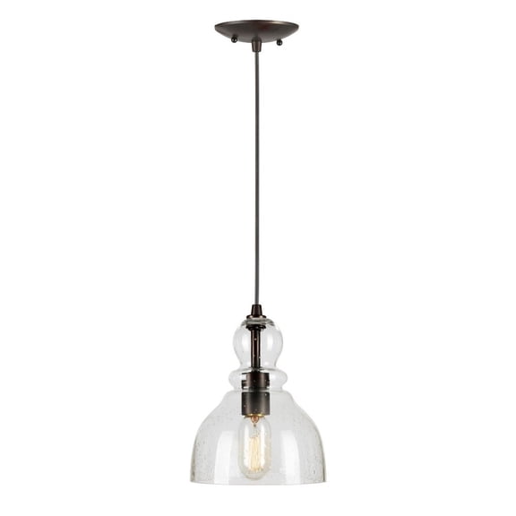 Forte Lighting 2678-01 1 Light 7" Wide Mini Pendant - Bronze