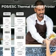 thumbnail image 3 of Rongta POS Printer, 80mm Thermal Receipt Printer with Auto Cutter, USB Serial Ethernet Interface, Support Windows/Mac/Linux Cash Drawer, Res, 3 of 9