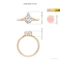 thumbnail image 5 of ANGARA Lab Grown Diamond Chevron Engagement Ring for Women in 14K Rose Gold (Size-5.9mm| Color-F-G| Clarity-VS) | April Birthstone, Anniversary, Jewelry Gift for Women | Lab-Grown Diamond Ring, 5 of 8