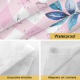 thumbnail image 4 of Easter No Hooks Shower Curtain with Snap-in Liner Colorful Eggs Roses Tulips Daisy Berries Pink Plaid Shower Curtains for Bathroom, Waterproof, Easy Install, Washable 72"x78", 4 of 9