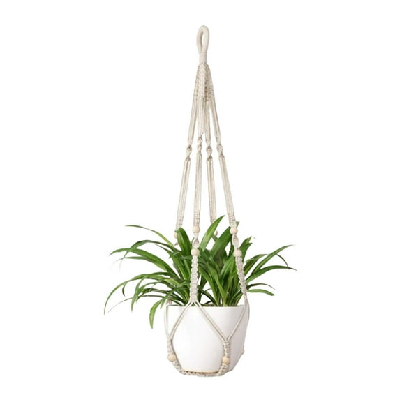 lixuesong Handcraft Nordic Styles Cotton Rope Hanging Plant Holder Flower Pots Hanger Net Bag for Indoor Decors and Planter Displa