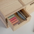 thumbnail image 5 of Martha Stewart Weston Stackable Light Natural Paulownia Wood Boxes with Drawers, Office Desktop Organizers, Set of 3, 5 of 10