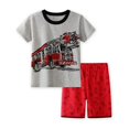 thumbnail image 1 of Pijamas de algodón para niños y niñas, ropa de dormir de 2 a 7T con bonito gato, conjunto de ropa interior de manga corta, 1 of 4