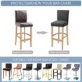 thumbnail image 3 of Bar Stool Covers Stretch Washable Removable Bar High Chair Covers Chair Slipcover Protector for Dining Room Furniture, Cafe , Home, Kitchen(Dark Gray,Set of 2), 3 of 7