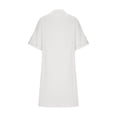 thumbnail image 5 of Dyegold Sundresses for Women Casual Beach - Dresses for Women 2023 Casual V Neck Short Sleeve Button Down Midi Shirt Sundresses ​Casual Loose Flowy ​Party ​Dress, 5 of 7