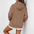 thumbnail image 6 of Cmtiyu Hoodies for Women, Fall Fashion Long Sleeve Turtleneck Zip Up Hoodie, Casual Loose Outdoor Hooded Sweatshirts with Pockets, S-3XL, 6 of 6