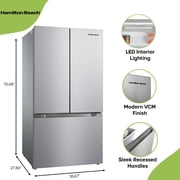 Hamilton Beach 20.3 cu. ft. Frost-Free French Door Refrigerator, Platinum HZ7602