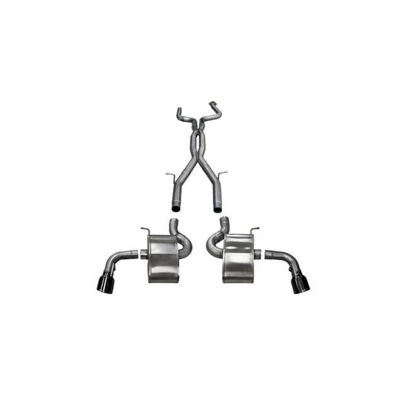 Corsa 16-18 Chevy Camaro SS 6.2L Xtreme 2.75in Cat-Back Dual Rear Exit w/ Twin 4in Black PVD Tips