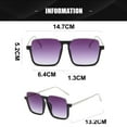 thumbnail image 2 of Gafas retro de media montura, gafas de sol de tendencia de moda personalizadas, fabricadas en metal, 2 of 5