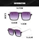 thumbnail image 2 of Gafas retro de media montura, gafas de sol de tendencia de moda personalizadas, fabricadas en metal., 2 of 5