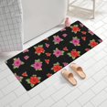 thumbnail image 2 of Pioneer Flower Floral Print Pattern Bathroom Rugs Mat, Non Slip Microfiber Bathroom Rug with Rubber Backing, Soft Mats for Bathroom Floor Tub Shower, 24"x60", 2 of 5