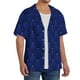 thumbnail image 2 of Fotbe Navy Blue Camisa Estampada de Manga Corta para Hombre, Casual de Verano, Estilo Playero, Sin Arrugas-XX-Large, 2 of 5