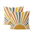 thumbnail image 2 of PiGOGI Set of 2 Bohemian Sun Print Throw Pillow Covers Geometric Decorative Cushion Cases, 2 of 6
