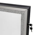 thumbnail image 6 of Tia Classic Silver Jewelry Armoire - Lockable with LED Lights, Crystal Border, Full Length, 6 of 11