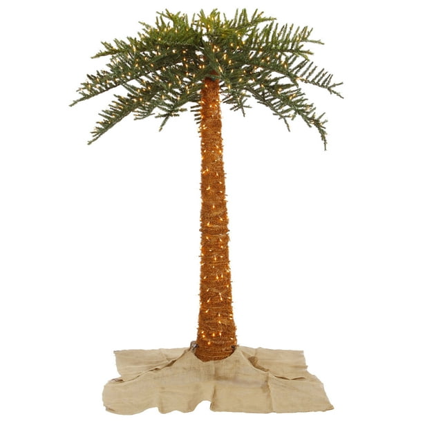 Vickerman 8' Outdoor Royal Palm Tree DuraLit 650 Clear Lights Walmart