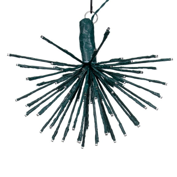 Vickerman 80Lt x 16" Green Starburst Pure White 5mm Twinkle LED Lights.