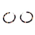 thumbnail image 1 of Dangle Earrings Leopard Print Smooth Circle Popular Accessories Statement Earring Anniversary Gift Ear Hook for Party Beach Use Blue, 1 of 7
