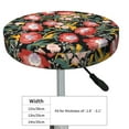 thumbnail image 4 of Round Bar Stool Seat Covers, Watercolor Red Wildflowers Elastic Round Chair Cover Stool Seat Slipcover Bar Stool Cushions Round Pad for 12-14 inch, 4 of 7