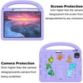 thumbnail image 4 of ELEHOLD Case for Apple iPad Air 11 (2024)/pro11 2024, Fun Animal Design EVA Durable Case with Handle & Stand & Strap, Easy Carry for Children,Purple, 4 of 9