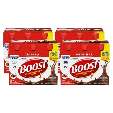 Boost Rich Chocolate, 8 oz, 6 CT (Pack of 4)