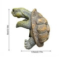 thumbnail image 3 of Turtle Garden Statue Resin Decorative Figures Outdoor Pond Balcony Flower Pot Hanger Animal Sculpture Patio Yard Ornament Desktop, 3 of 9