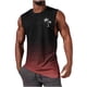 thumbnail image 1 of Hombres Moda Casual sin Mangas Gradación Impresión Suéter Cuello Redondo Tanque Deportivo, 1 of 6