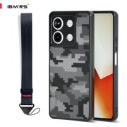 IBMRS [Anti-Scratch Double Coating] For Xiaomi Redmi Note 13 Clear Case, Shockproof Translucent Phone Cover (Camo Black)