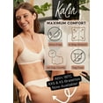 thumbnail image 5 of Kalon 4 Pack Women's Demi Wireless Padded Bralette Hook and Eye Bra Back, 5 of 9