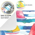 thumbnail image 2 of Yayeee Dish Drying Mat for Kitchen Counter 16"x18" Microfiber Absorbent Pad, Yellow Hand Drawn Sailboats, 2 of 7