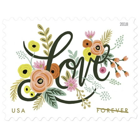 John F Kennedy Stamp - USPS Love Flourishes - 20 First Class Forever Stamps