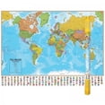 thumbnail image 1 of Hemispheres Blue Ocean Series World Laminated Wall Map, 38" X 51", Pack Of 2, 1 of 1
