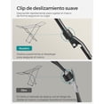 thumbnail image 5 of SONGMICS Tendedero de Ropa, Tendedero de Metal, Plegable, Ahorra Espacio, con Alas, Uso en Interiores y Exteriores, Para Ropa de Cama, Negro, 5 of 5
