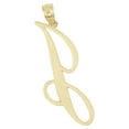 thumbnail image 3 of 10K Solid Real Yellow Gold Personalized Cursive J Initial Pendant Necklace, Available in Different Letters Charm with Diamond Cut Gifts for Her with 16" Gold Chain, 3 of 3