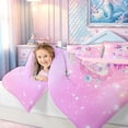 thumbnail image 3 of meiyoeat Kawaii Axolotl Letter Twin Comforter Sets for Boys Girls, Galaxy Animal Bedding Set, Pink Purple, Pink Reversible, 2 Pieces, 1 Comforter and 1 Pillowcase, 3 of 6