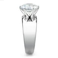 thumbnail image 4 of Wide Band Heavy Big Solitaire 3.5 Carat CZ Womens Stainless Steel Wedding Ring - Size 6, 4 of 5