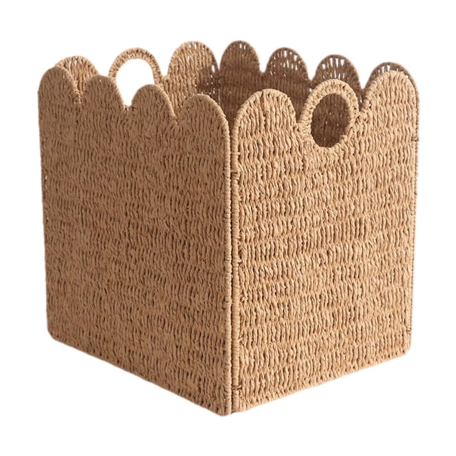 Cesta de Almacenamiento Decorativa con Diseño Trenzado Organizador Portátil para Guardar Objetos Pequeños Y Accesorios Contenedor para Baño Y Dormitor