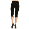 thumbnail image 4 of 3 Pack Women's High Waisted Capri Jegging Stretch Jean Style Capris Size S -3XL Inseam 19", 4 of 6