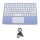 thumbnail image 1 of Clavier tactile sans fil, touches rondes, design ergonomique, ultra fin, intelligent, tactile, pour tablettes, ordinateurs portables, violet, 1 of 4
