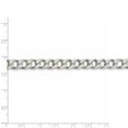 thumbnail image 4 of White Sterling Silver chain Men's Curb 9 in 8 mm 8mm pave, 4 of 4