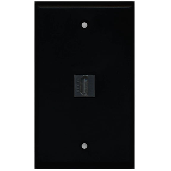 Ultra Spec Cables 1 Port HDMI 2.0 Wall Plate Solid Black