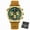 MF0463G09B, variant on Men's Quartz Watch Luxury Golden Waterproof Multifunction Sport Quartz Wrist Watches Luminous Hands Brown Leather Strap