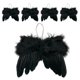 thumbnail image 2 of 5 decoraciones colgantes de Navidad, decoraciones para árboles de Navidad, plumas de ángel, alas de ángel para decoración de fiestas y festivales , negro BLESIY Ala del ángel, 2 of 7