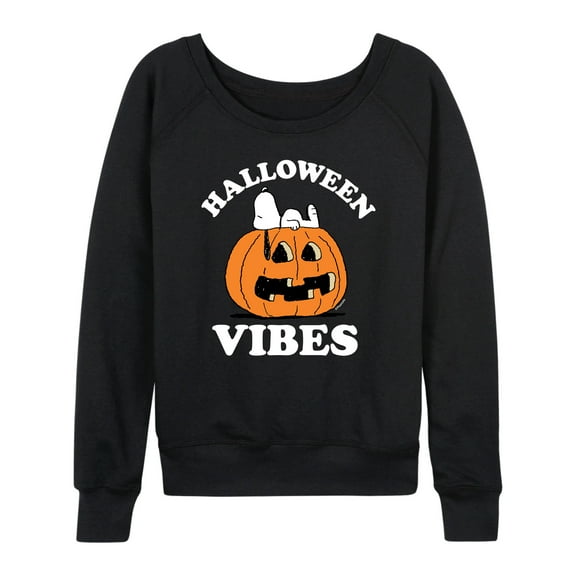 Peanuts - Halloween Vibes - Women's Lightweight French Terry Long Sleeve Shirt