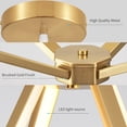 thumbnail image 4 of Deyidn Gold Modern Chandelier for Bedroom Living Room Dining Room, 4 of 5