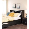 thumbnail image 3 of Wright Home Modern Full/Queen Wood Bookcase Headboard in Black, 3 of 4
