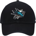 thumbnail image 2 of Men's '47 Black San Jose Sharks Team Logo Clean Up Adjustable Hat, 2 of 4