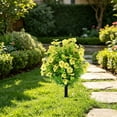 thumbnail image 6 of DefiDgd Outdoor Artificial Green Plant Ground Stake Bush,Faux Greenery Bush Ornament for Outdoor Yard Patio Lawn Porch Garden Landscaping Holiday Daily Home Decoration(PP), 6 of 6