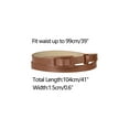 thumbnail image 3 of INSPIRE CHIC Women's Thin Nonporous Waist Belt Rectangle Buckle Plus Size Belts Fit waist up to 99cm/39" Brown, 3 of 4